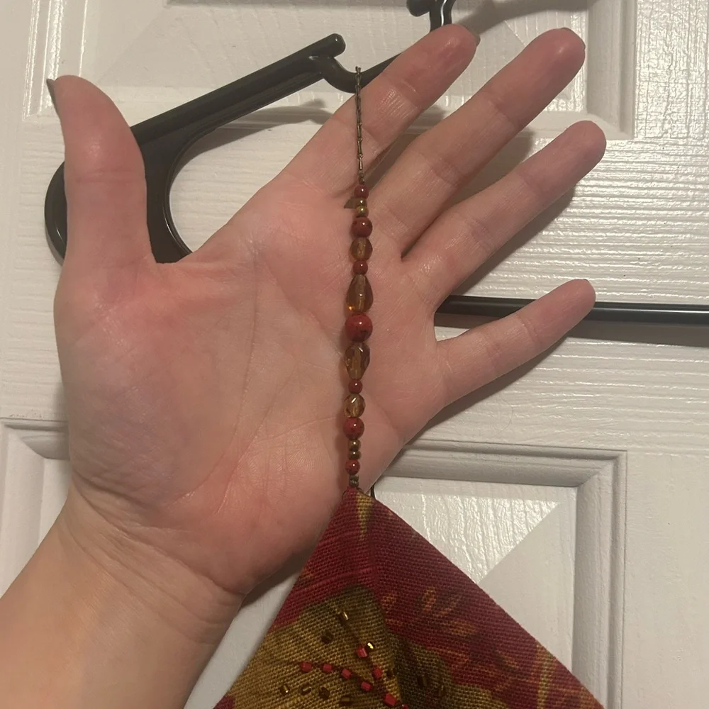 Vintage Maggy London Red and Gold Tropical Cocktail Dress - 8P
